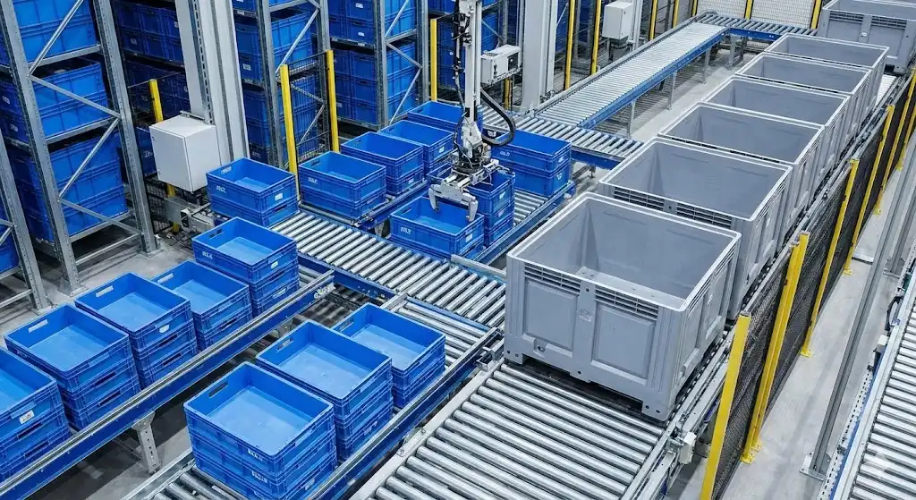 Effiziente Ladungsträger & Logistiksysteme. Fokus-Thema von DE-PACK.