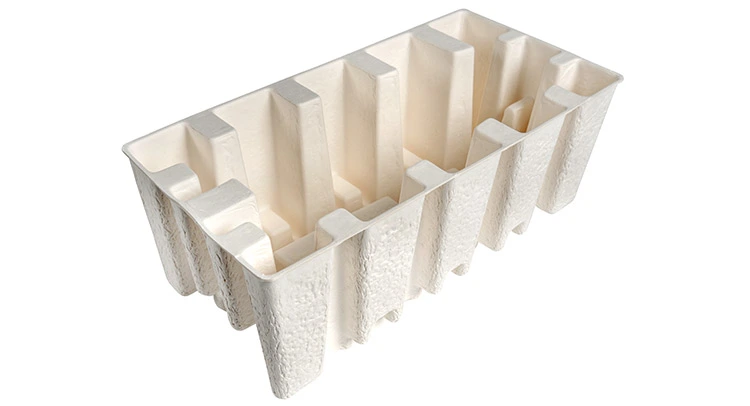 Seitenpolsterverpackung aus Faserform