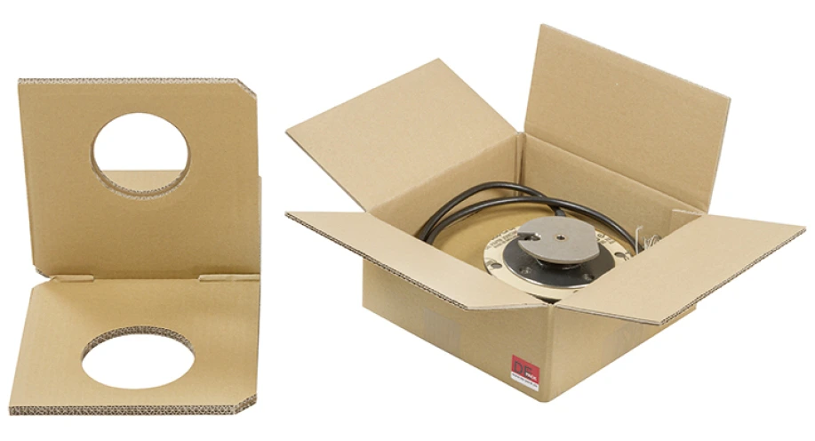 Konstruktive Stanzverpackung aus Wellpappe