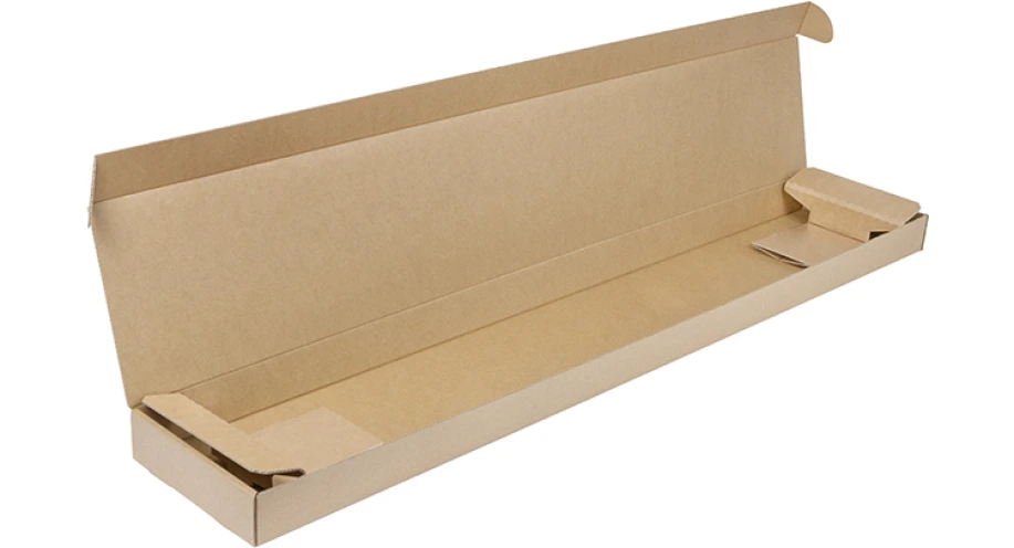 Lange Stanzverpackung aus Wellpappe