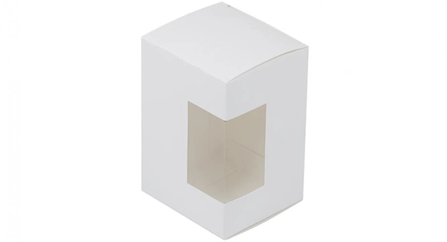 Faltschachtel mit Fensterhinterklebung