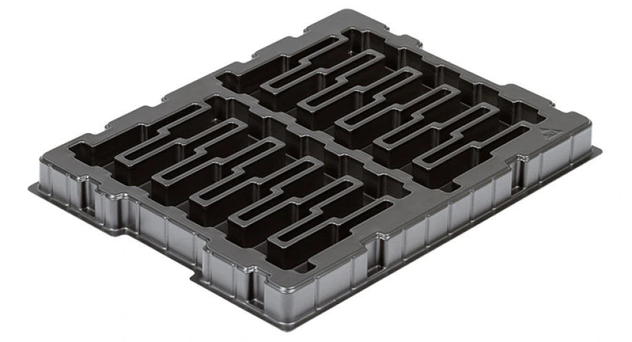 Doppelreihiges Kunststofftray